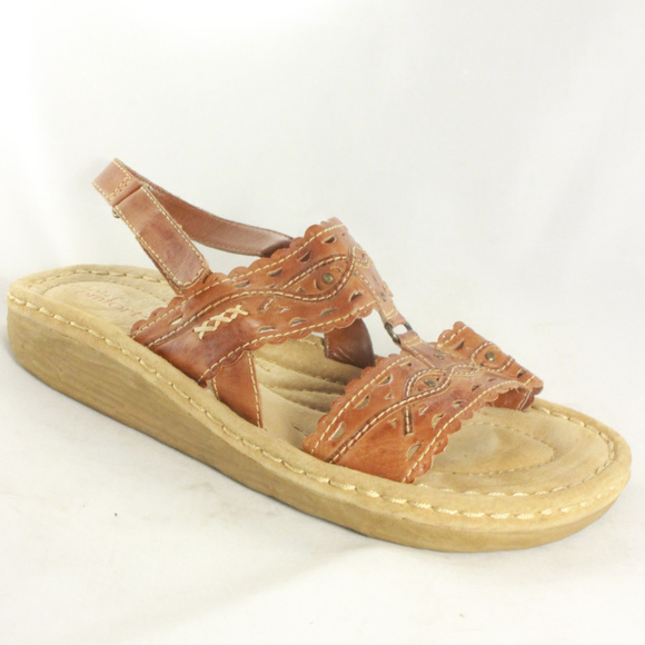 Strictly Comfort Shoes - STRICTLY COMFORT Leather Casual Sandals